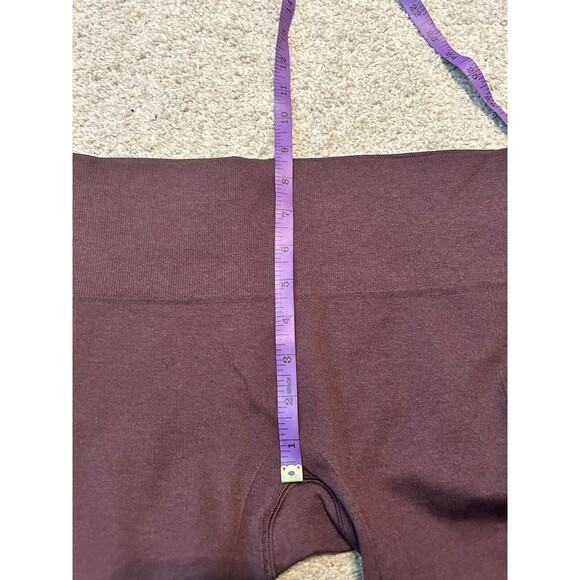 Lululemon Zone In Crop Legging‎ High Rise Seamless Burgundy Women's 10 - Picture 7 of 8